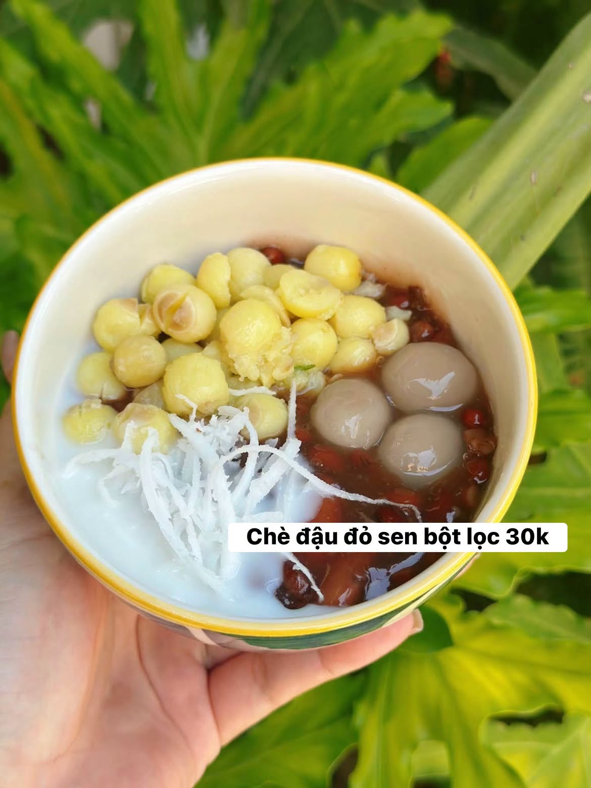 Chè đậu đỏ sen bột lọc