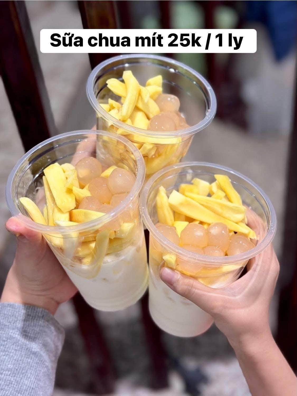 sữa chua mít trân châu