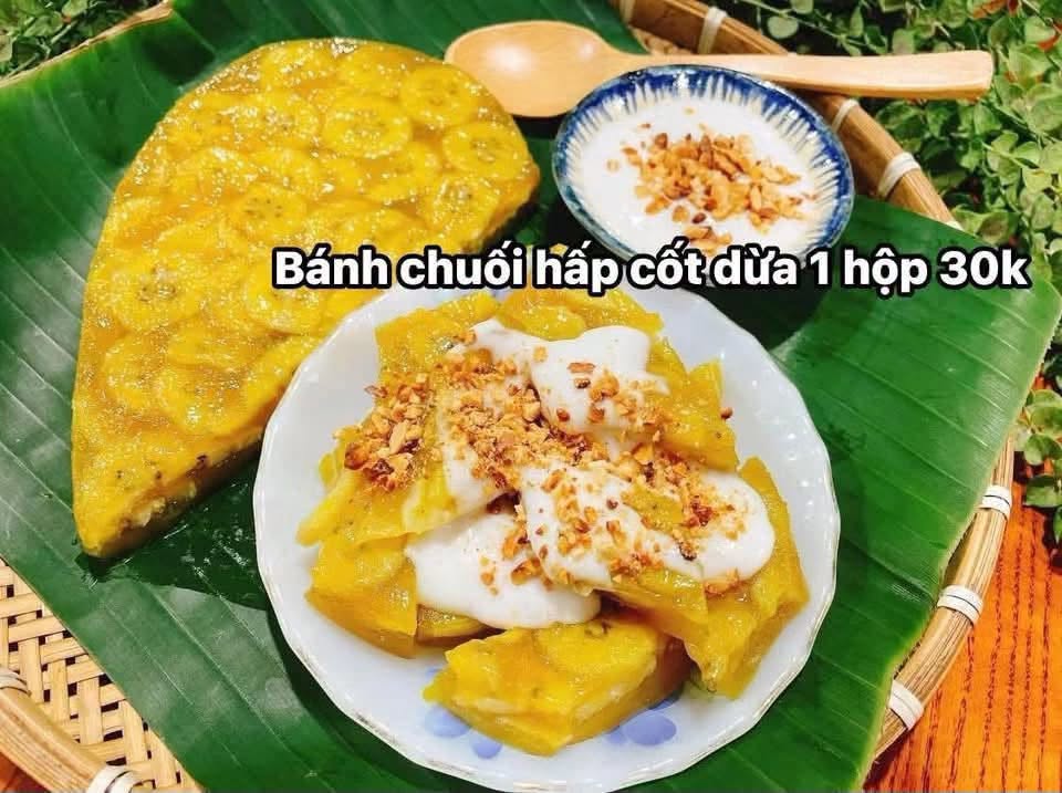 Bánh chuối hấp cốt dừa
